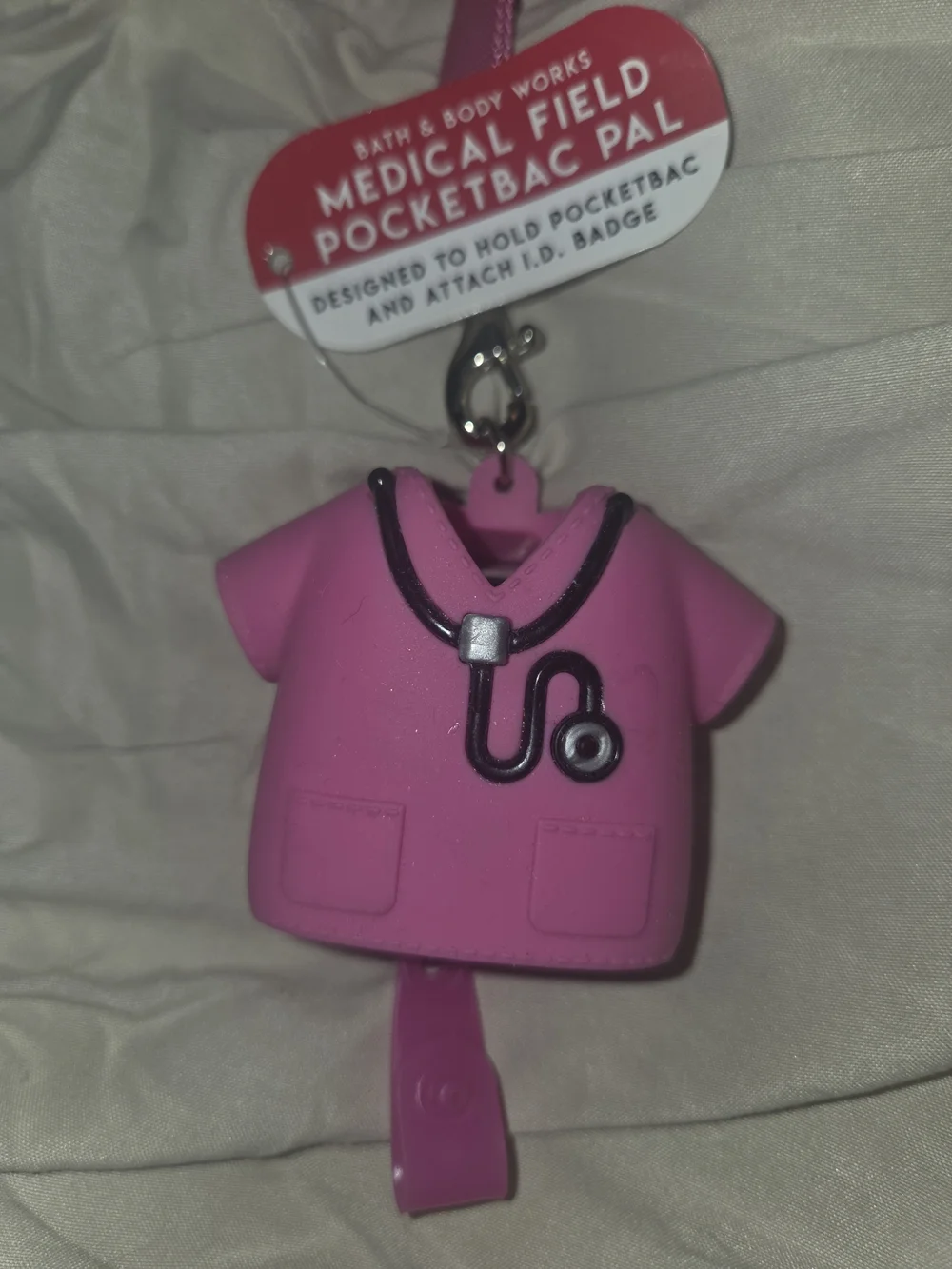 Bath & Body Works Pink Medical Field Pocketbac Pal Hand Sanitizer Holder